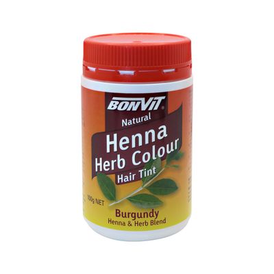 Bonvit Henna Herb Colour Hair Tint Burgundy 100g